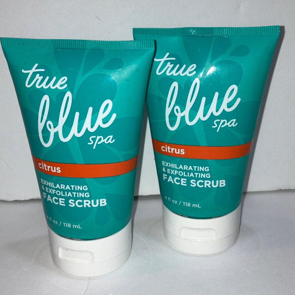 Bath & Body Works True Blue Spa Citrus Exfoliating Face Scrub 2pc Set RARE